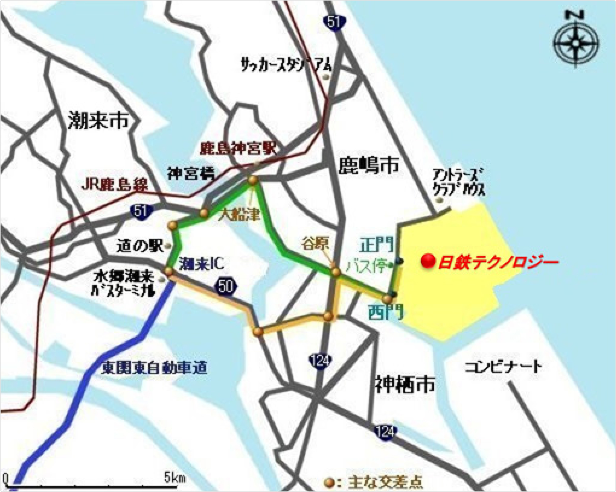 鹿島地区　案内図