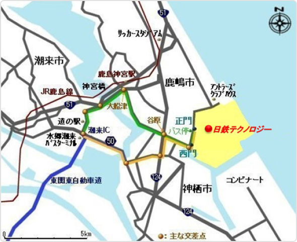 鹿島地区　案内図