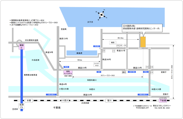 特殊機械試験部（波崎）　案内図