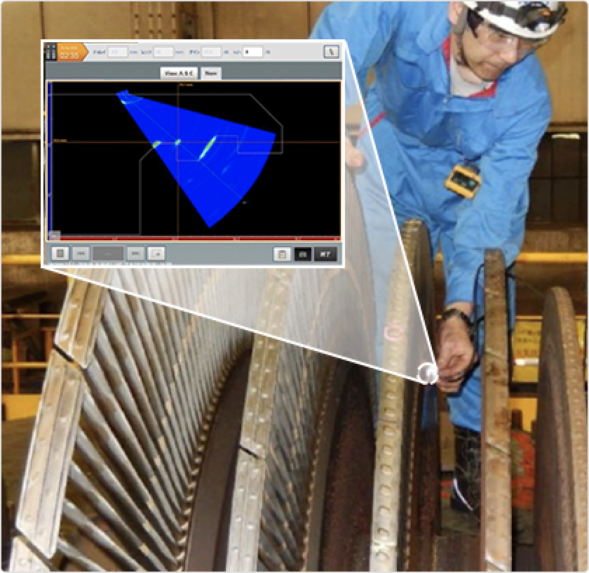 ボイラチューブ・タービンの現地非破壊検査