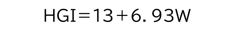 HGI=13+6.93W