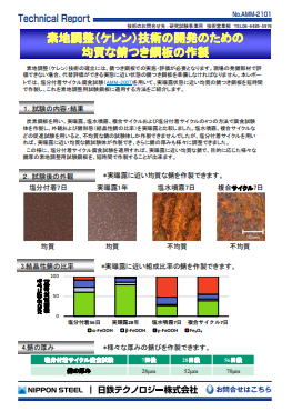 AMM-2101 素地調整(ケレン)技術の開発のための均質な錆つき鋼板の作製(PDF)