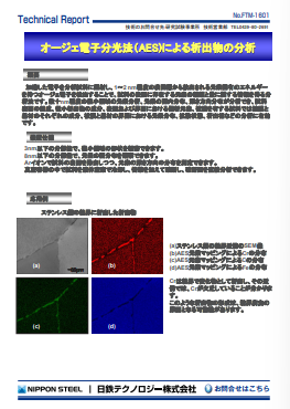 FTM-1601 オージェ電子分光法(AES)による析出物の分析(PDF)