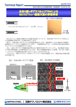 FTM-1612 反射X線トポグラフおよびTEMによるSiCエピウェハ積層欠陥の評価事例(PDF)