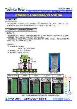 RSM-2304 画像相関法による動的現象のひずみ分布測定(PDF)