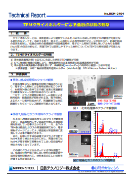 RSM-2404 TEMクライオホルダーによる低融点材料の観察(PDF)